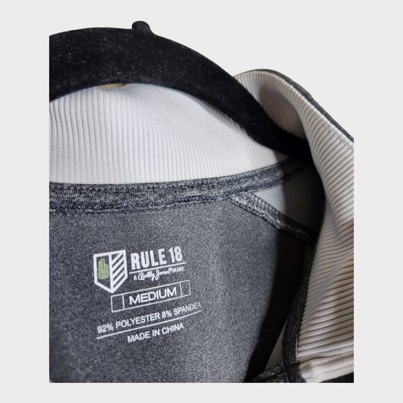 Bobby Jones Golf Rule 18 Pullover Vest Gray White 1/4 Zip Men's Medium - Picture 5 of 10